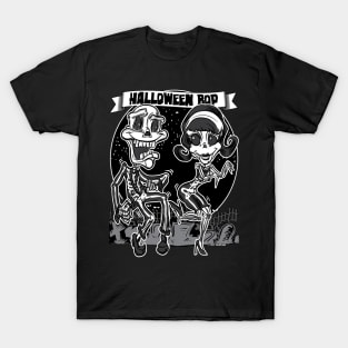 Skeletons dancing in the cemetery at the Halloween Bop T-Shirt